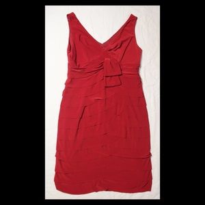 Jones NY red ruffle dress